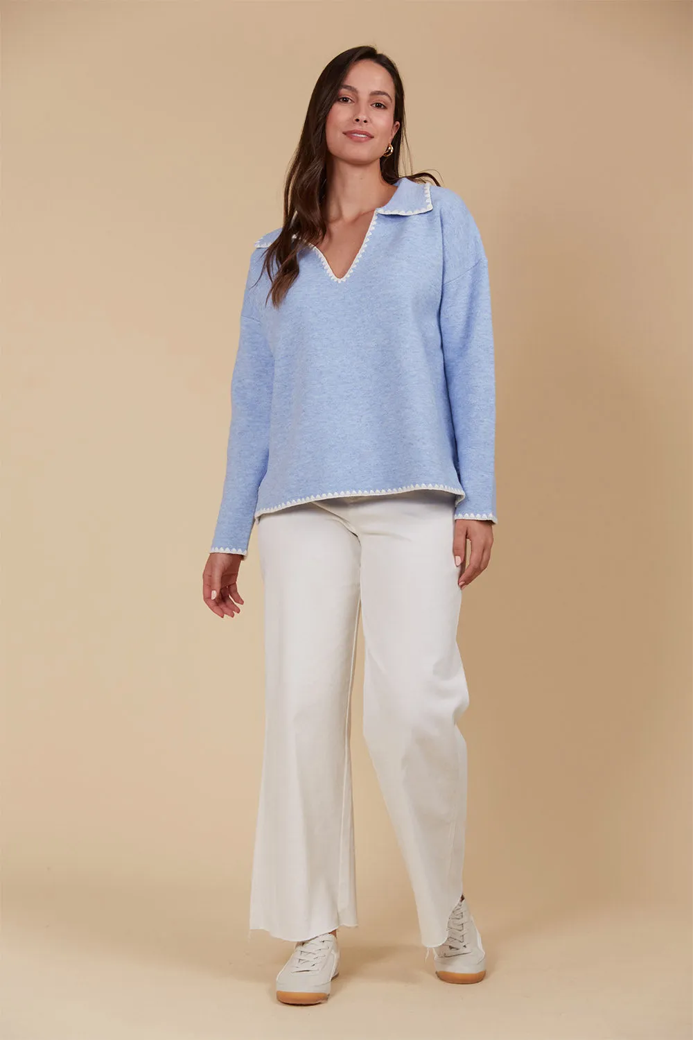 Athena Jumper in Sky sold by Adrift product image thumbnail 5