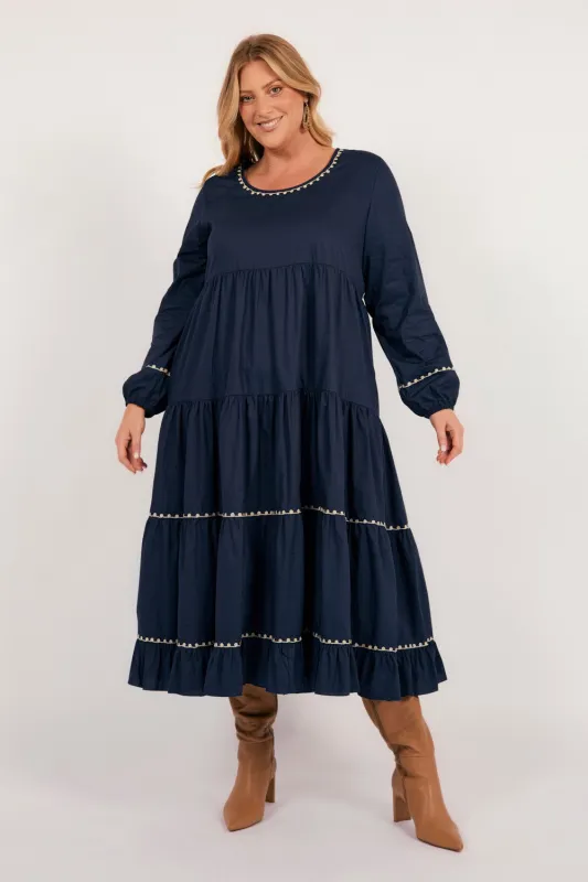 Sabre Poplin Embroidered Dress in Palm Cove sold by Adrift