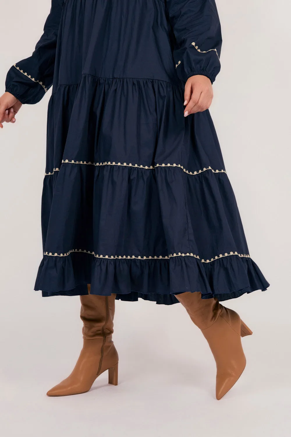 Sabre Poplin Embroidered Dress in Palm Cove sold by Adrift product image thumbnail 5