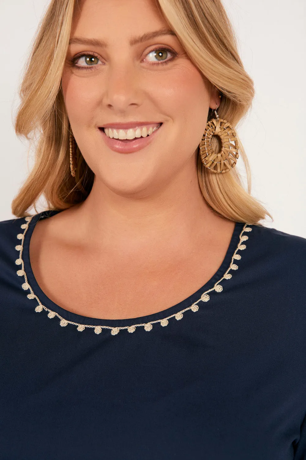 Sabre Poplin Embroidered Dress in Palm Cove sold by Adrift product image thumbnail 3