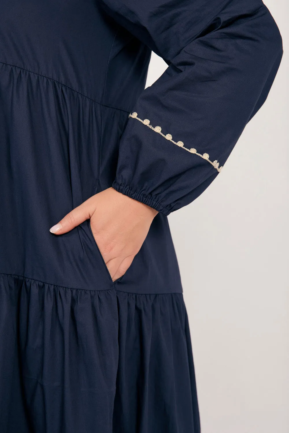 Sabre Poplin Embroidered Dress in Palm Cove sold by Adrift product image thumbnail 4