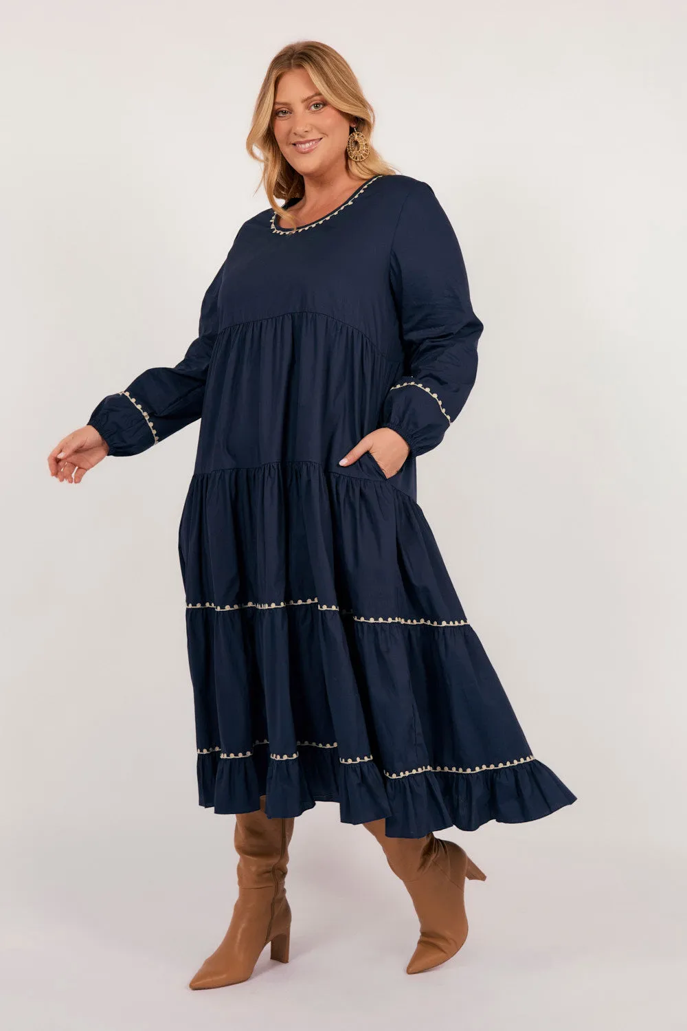 Sabre Poplin Embroidered Dress in Palm Cove sold by Adrift product image thumbnail 2