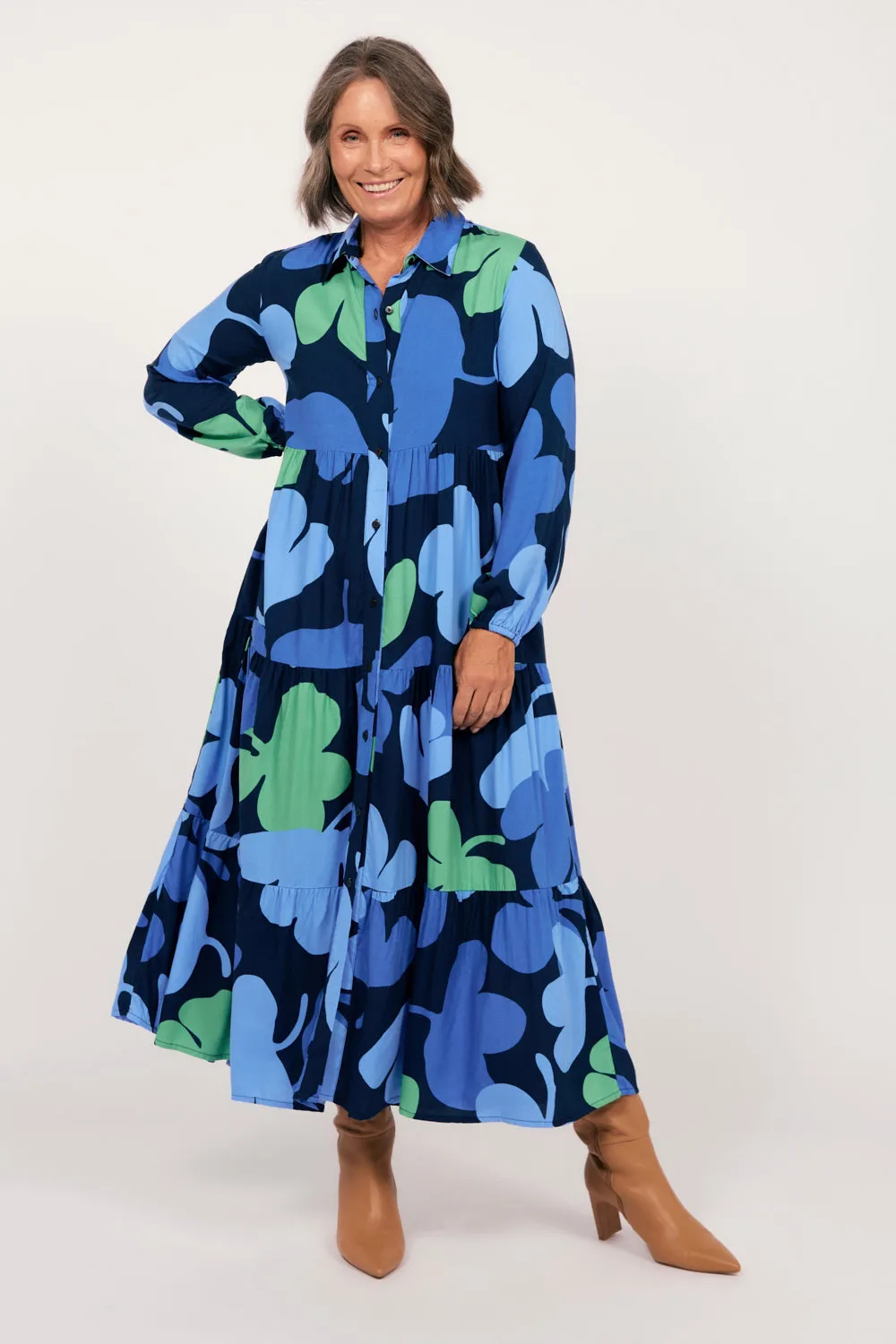 Sabre Button Through Dress in Wintergarden sold by Adrift product image thumbnail 5