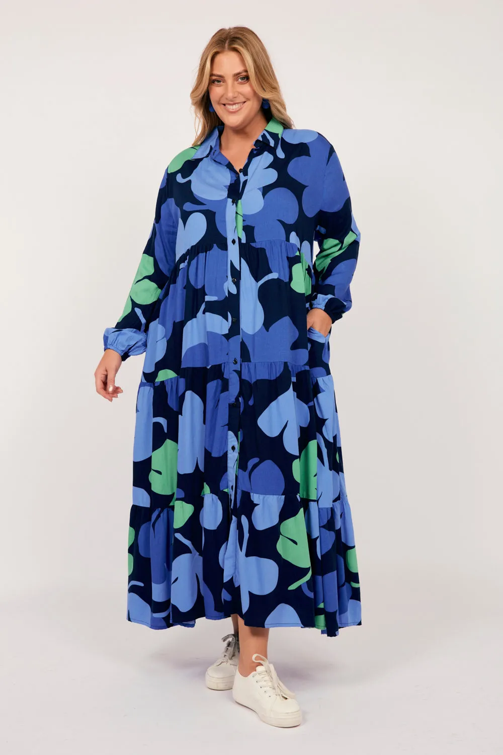 Sabre Button Through Dress in Wintergarden sold by Adrift product image thumbnail 3