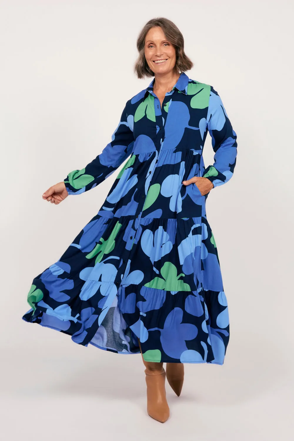 Sabre Button Through Dress in Wintergarden sold by Adrift product image thumbnail 2