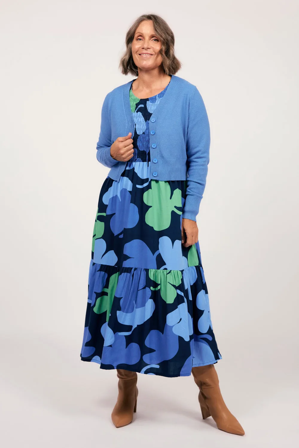 Minden Shirred Dress in Wintergarden sold by Adrift product image thumbnail 4