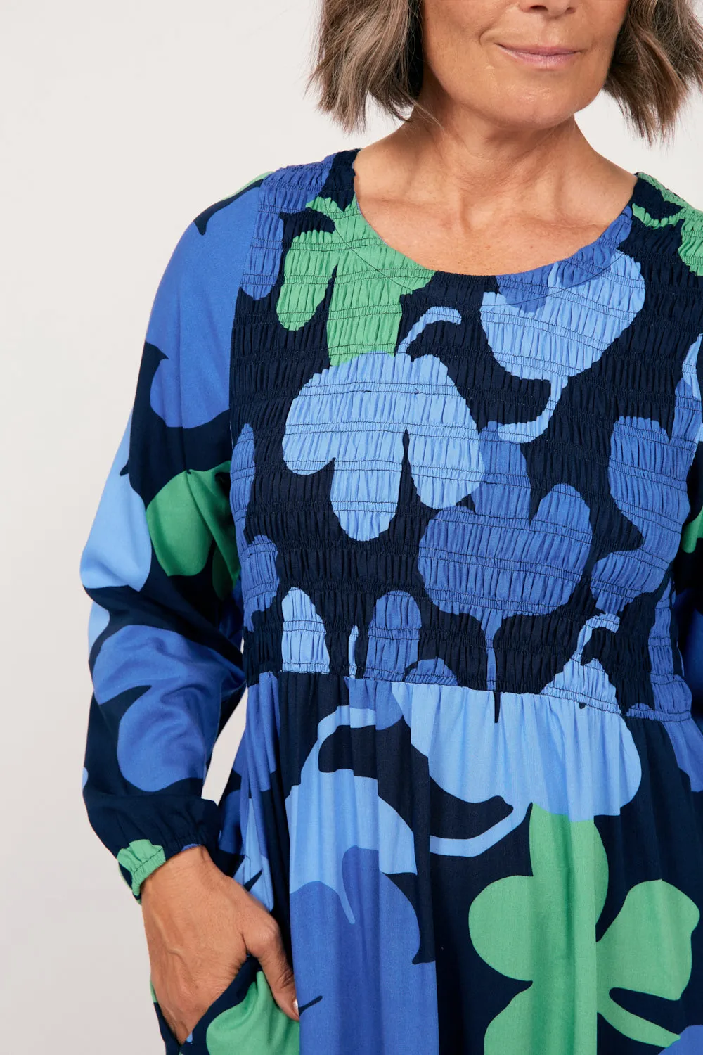 Minden Shirred Dress in Wintergarden sold by Adrift product image thumbnail 3