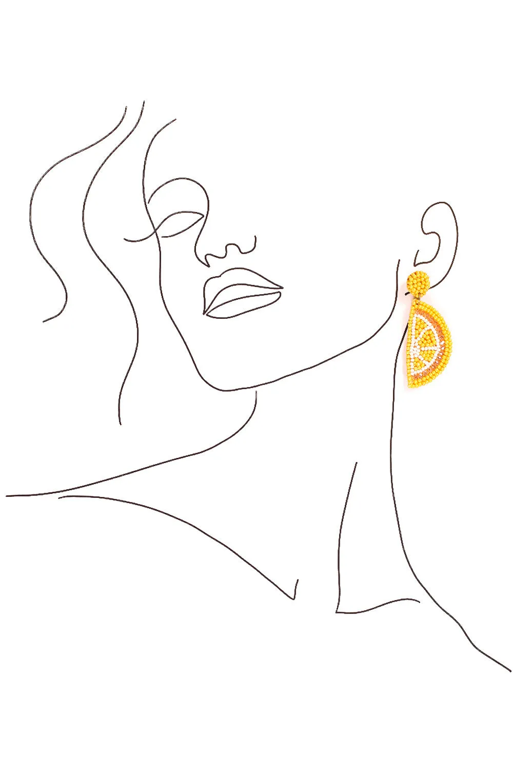 Lemon Slice Beaded Earrings sold by Adrift