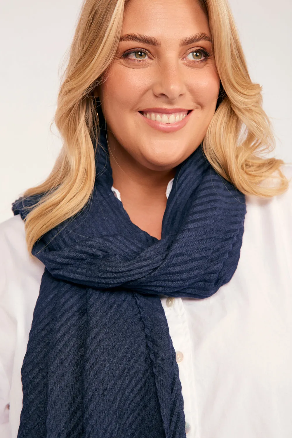 Indigo Meadow Scarf in Navy sold by Adrift product image thumbnail 5