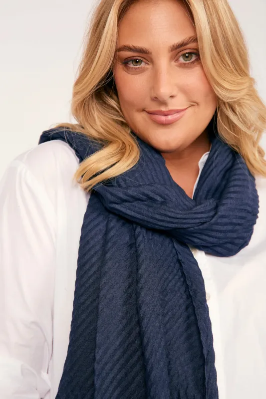 Indigo Meadow Scarf in Navy sold by Adrift