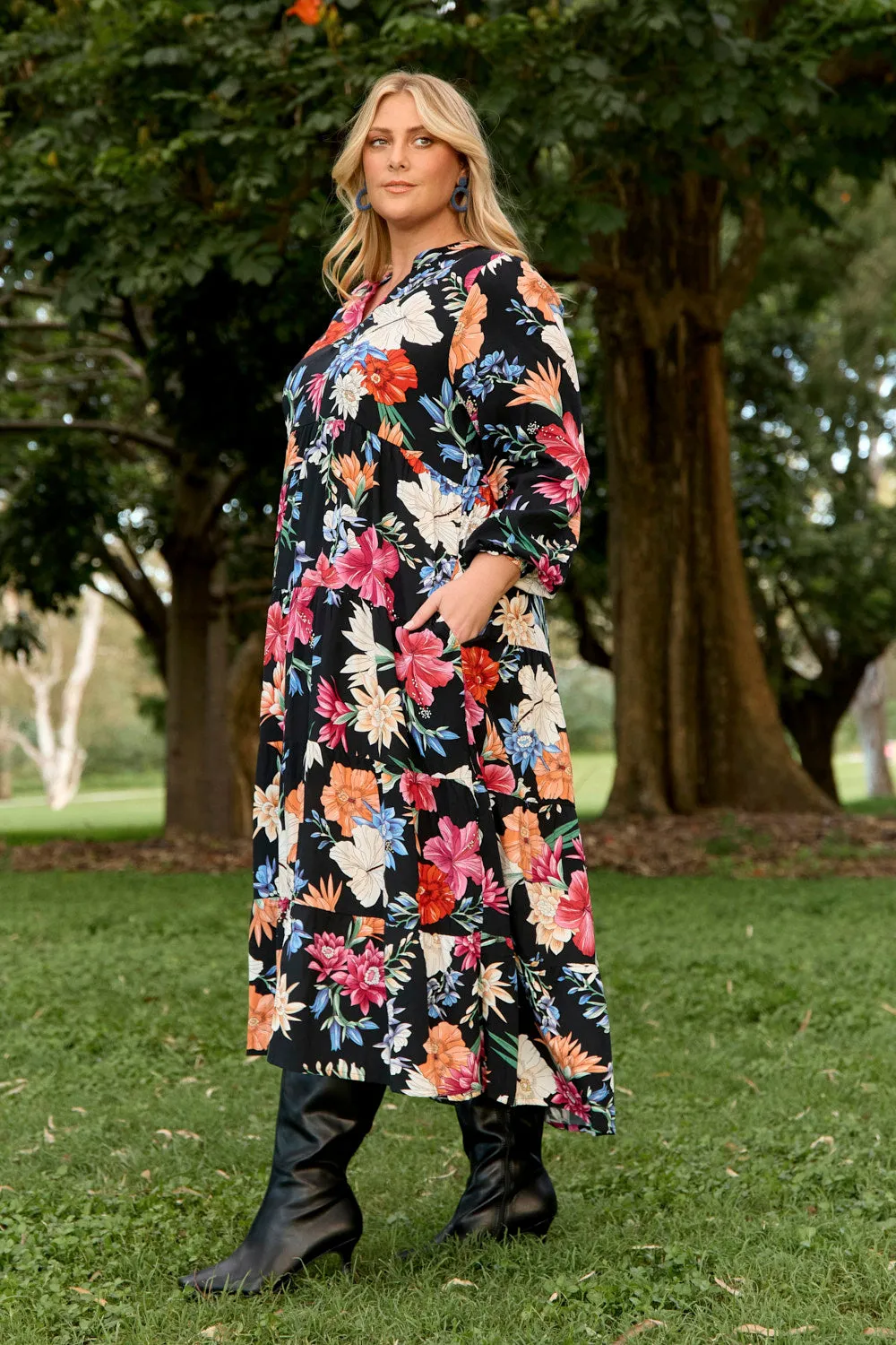 Sabre V-Neck Dress in Ivy sold by Adrift product image thumbnail 5