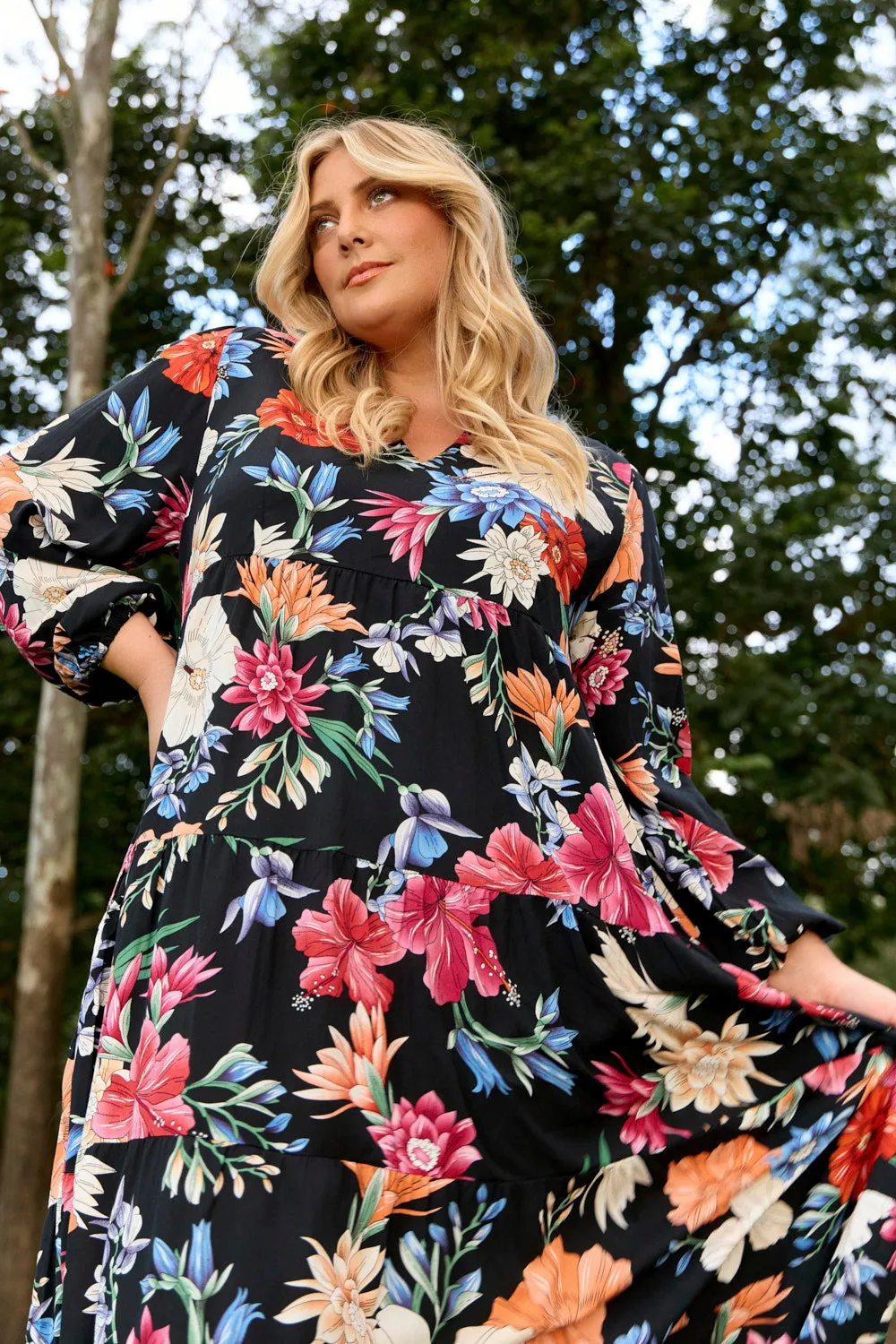 Sabre V-Neck Dress in Ivy sold by Adrift product image thumbnail 2