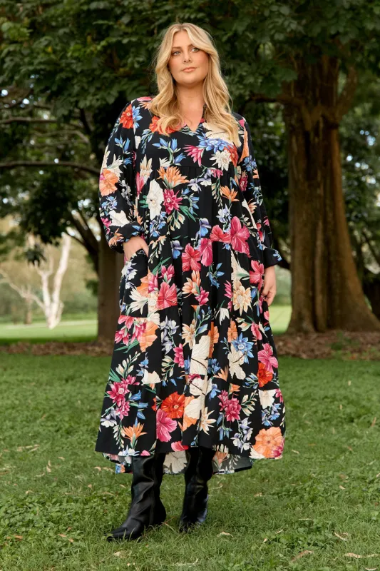 Sabre V-Neck Dress in Ivy sold by Adrift