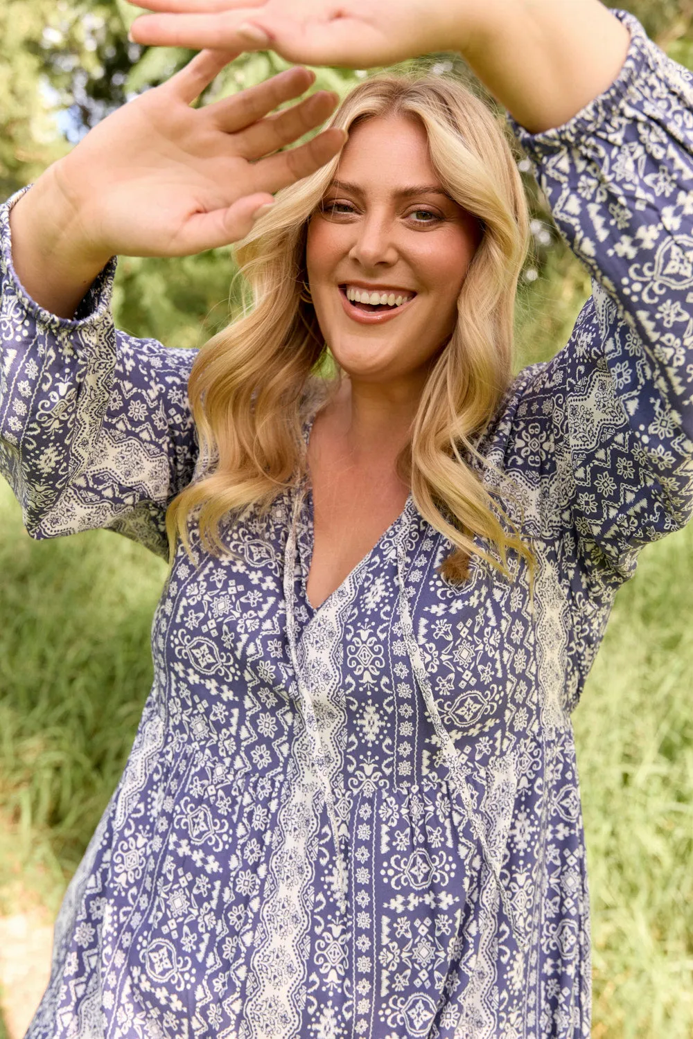 Daphne Long Sleeve Dress in Ebb & Flow sold by Adrift product image thumbnail 3