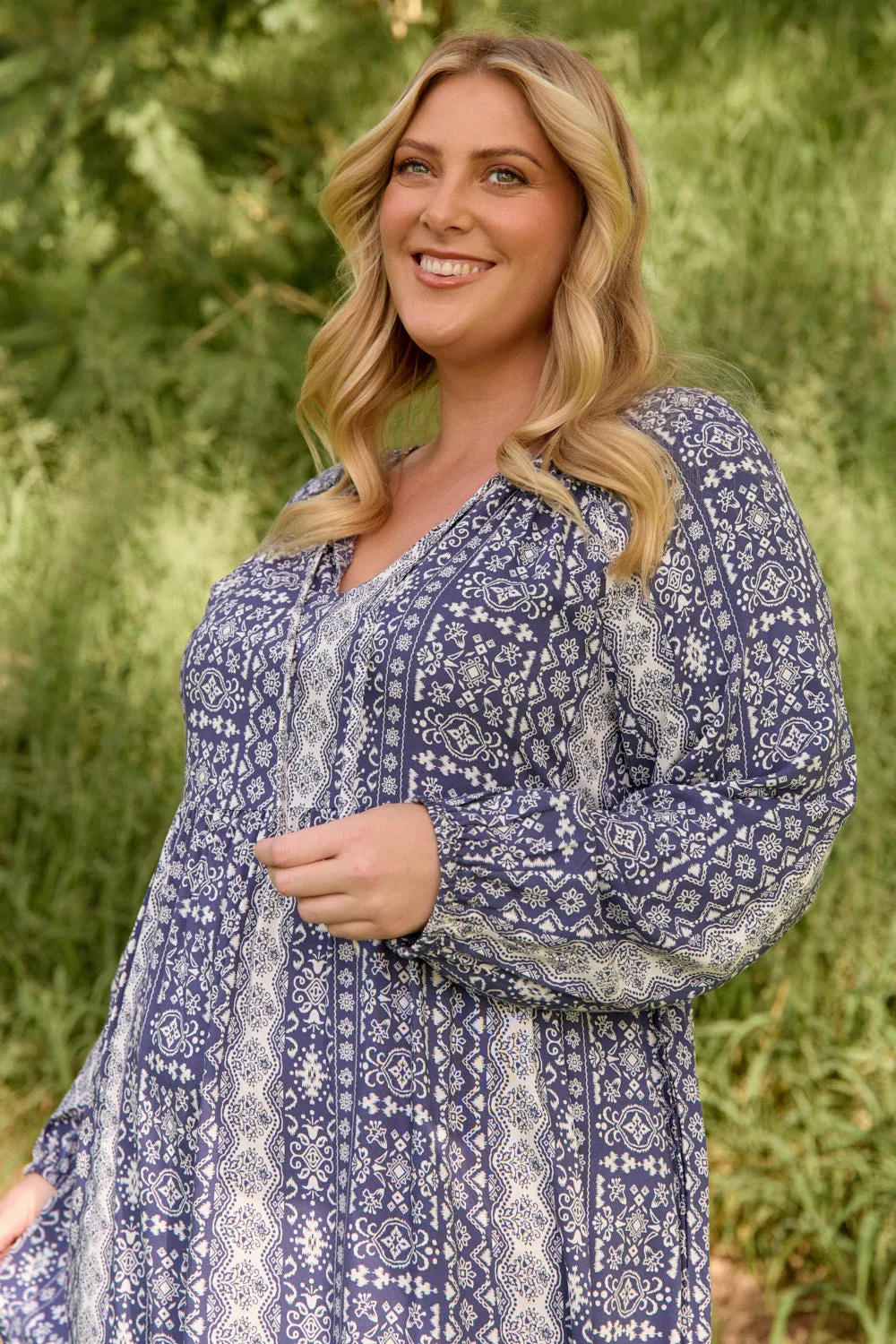 Daphne Long Sleeve Dress in Ebb & Flow sold by Adrift product image thumbnail 2