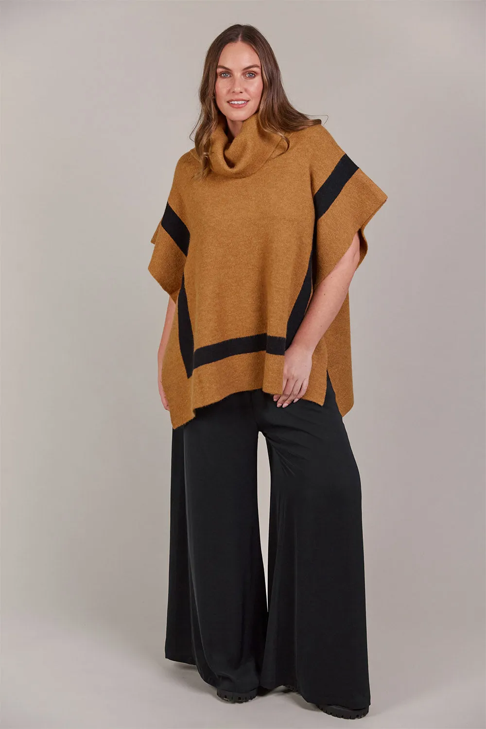 Avino One Size Poncho in Tobacco sold by Adrift product image thumbnail 4