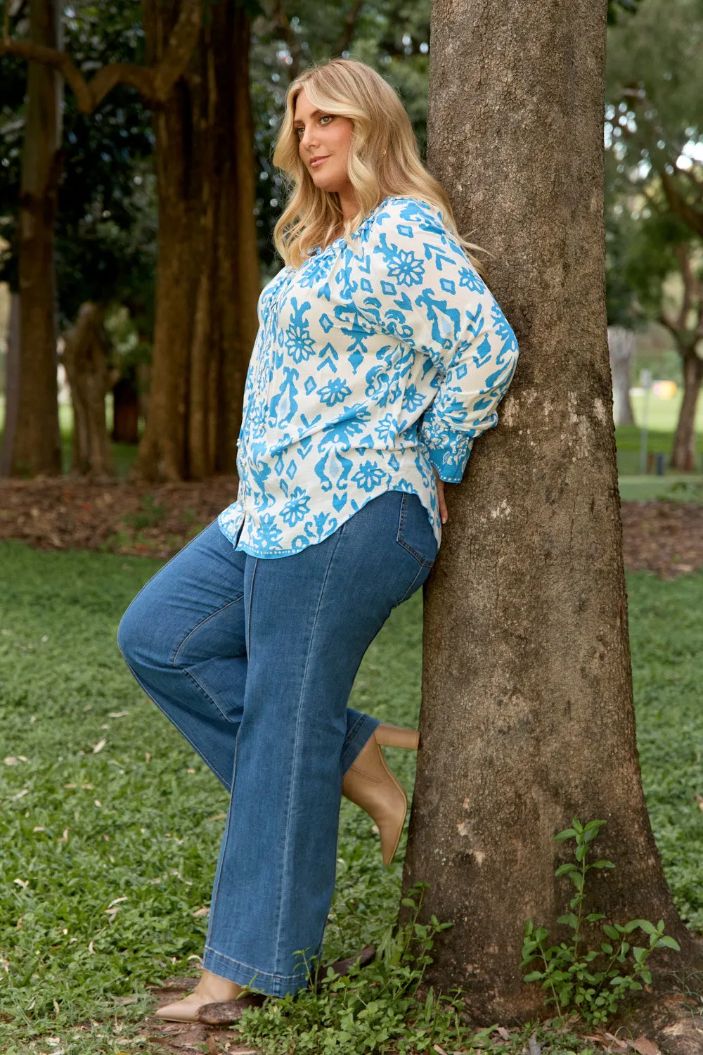 Pippy Blouse in Boheme Sky sold by Adrift product image thumbnail 4