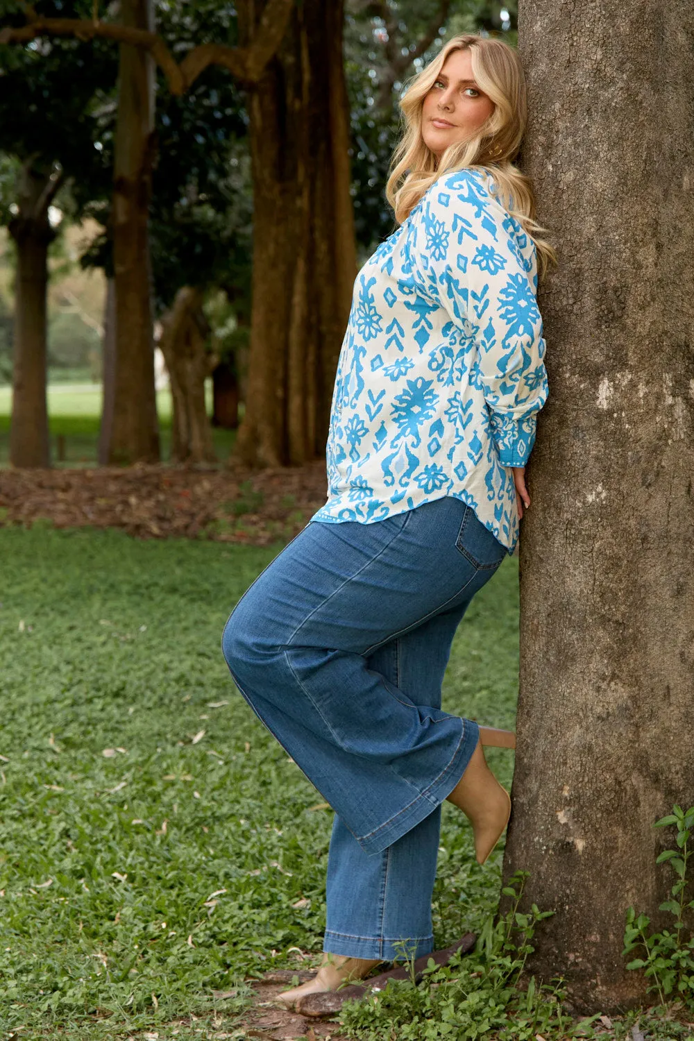 Pippy Blouse in Boheme Sky sold by Adrift product image thumbnail 2