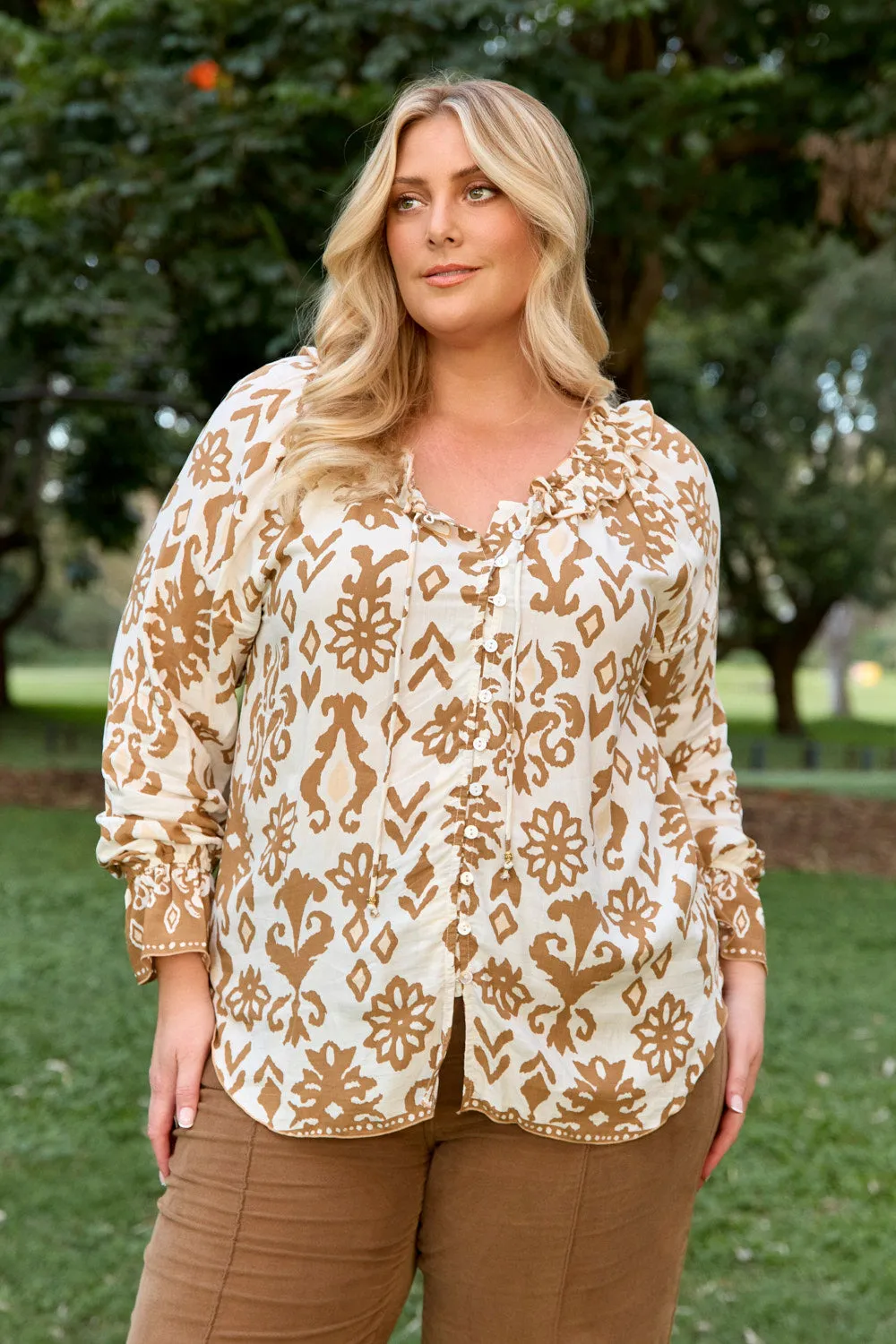 Pippy Blouse in Boheme Tan sold by Adrift product image thumbnail 2
