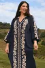 Robin Embroidered Tunic Dress in Midnight Pearl sold by Adrift