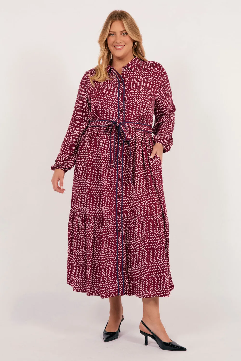 Ginette Long Sleeve Maxi Dress in Nova sold by Adrift product image thumbnail 4