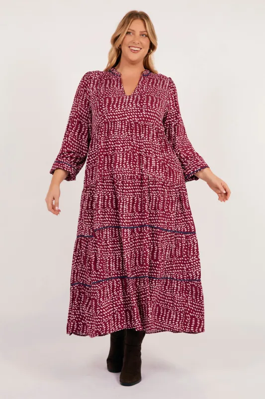 Sabre V-Neck Dress in Nova sold by Adrift