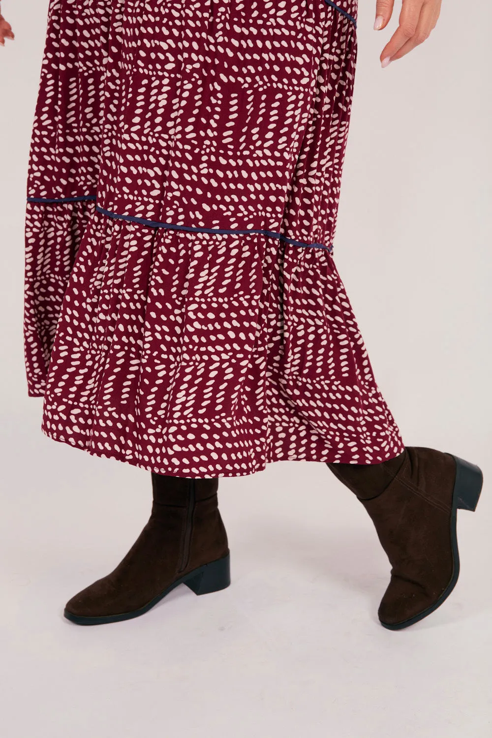 Minden Long Sleeve Shirred Dress in Nova sold by Adrift product image thumbnail 5