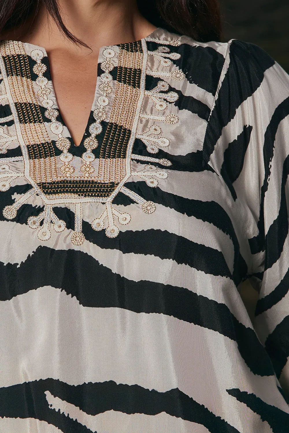 Sylvie Embroidered Top in Bengal sold by Adrift product image thumbnail 3