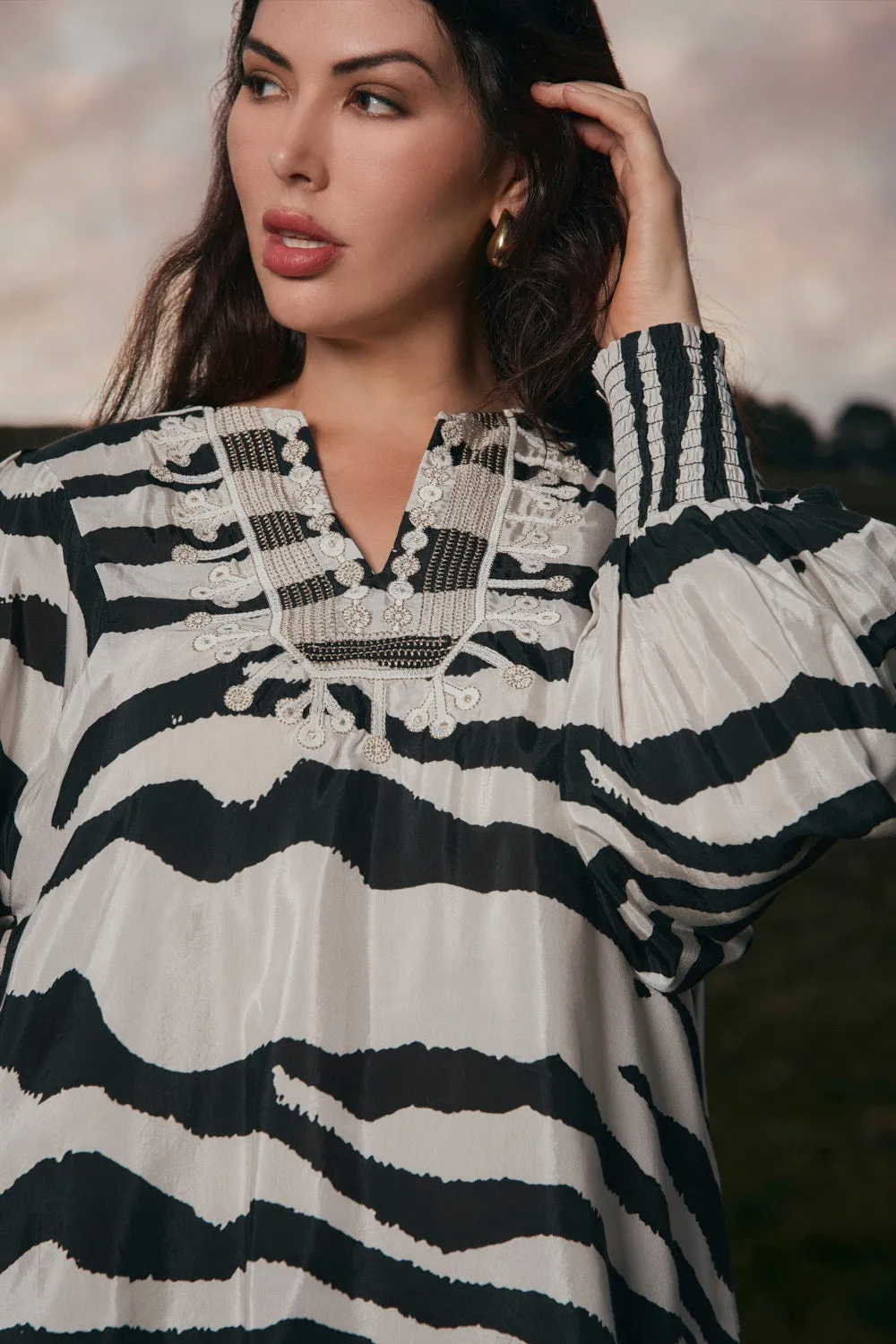 Sylvie Embroidered Top in Bengal sold by Adrift product image thumbnail 2