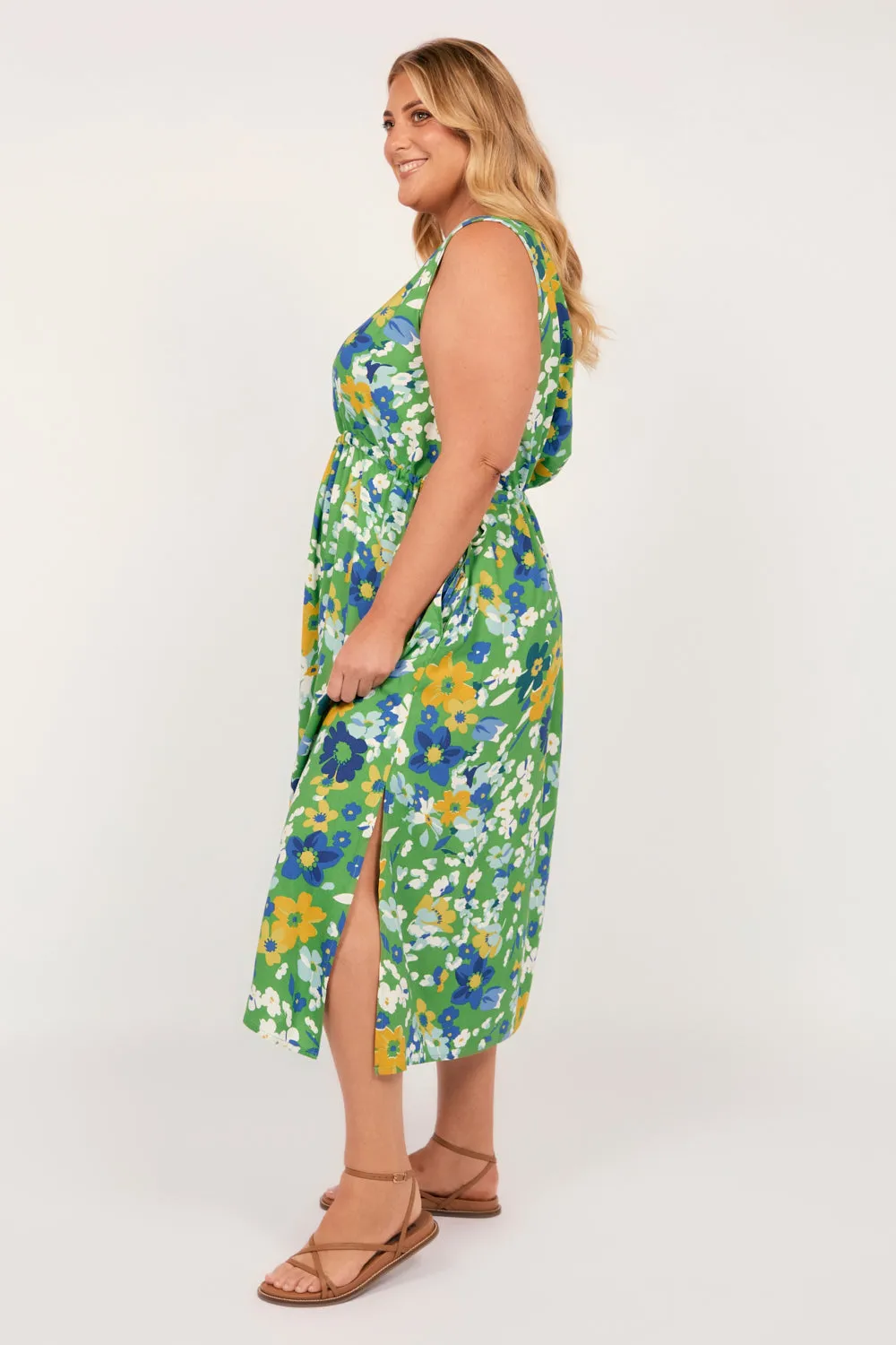 Ida Midi Dress in Spring Picnic sold by Adrift product image thumbnail 5
