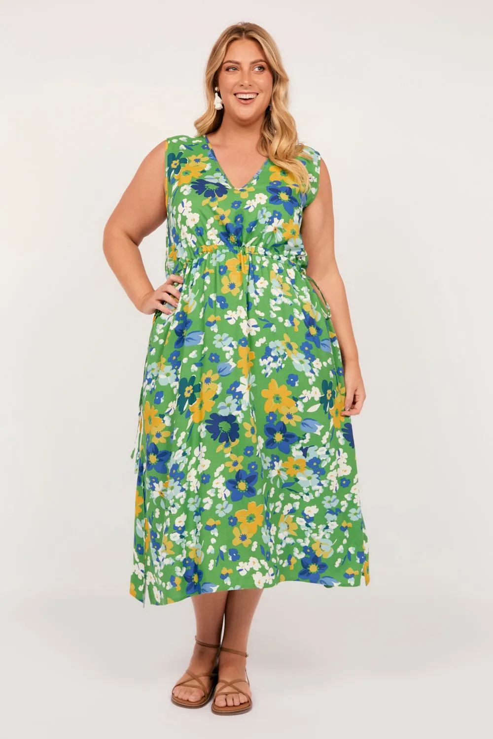 Ida Midi Dress in Spring Picnic sold by Adrift product image thumbnail 3