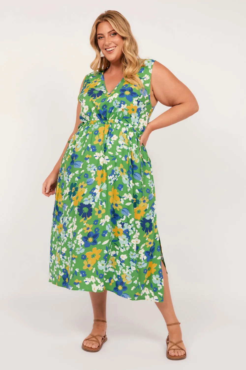 Ida Midi Dress in Spring Picnic sold by Adrift product image thumbnail 4