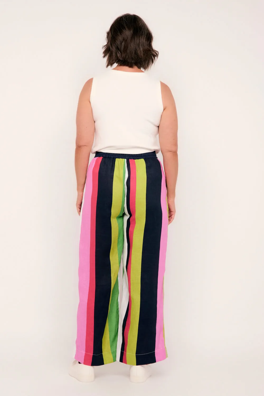 Breezy Relaxed Linen Pant in Treviso Stripe sold by Adrift product image thumbnail 5