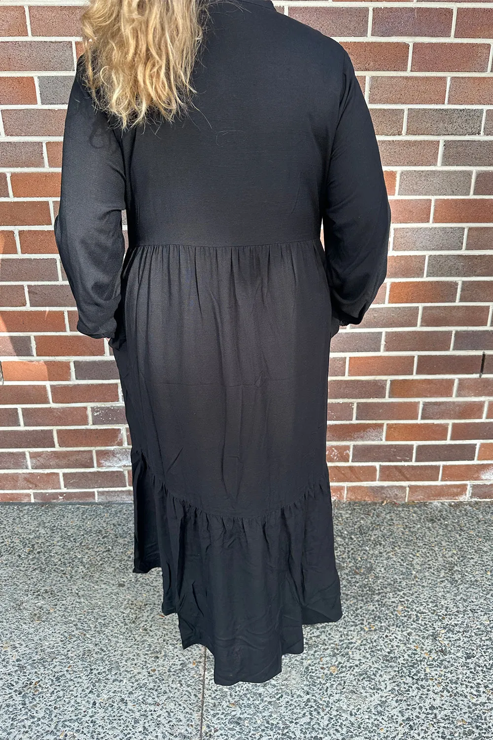 Sabre V-Neck Dress in Black sold by Adrift product image thumbnail 5