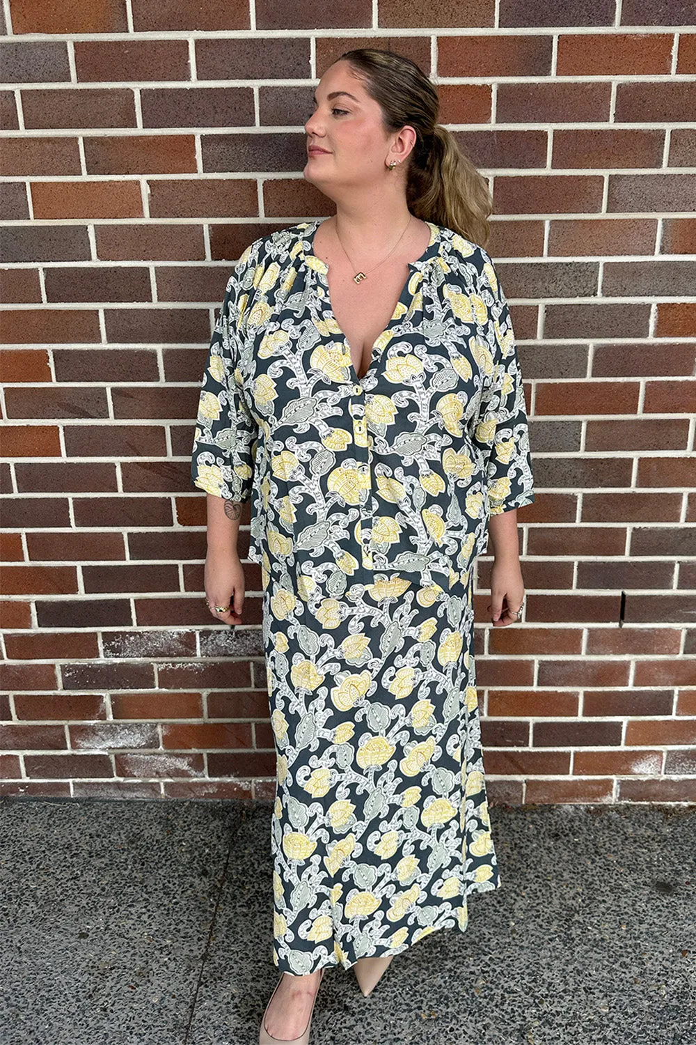 Katie Bias Cut Skirt in Tropical Oasis sold by Adrift product image thumbnail 2