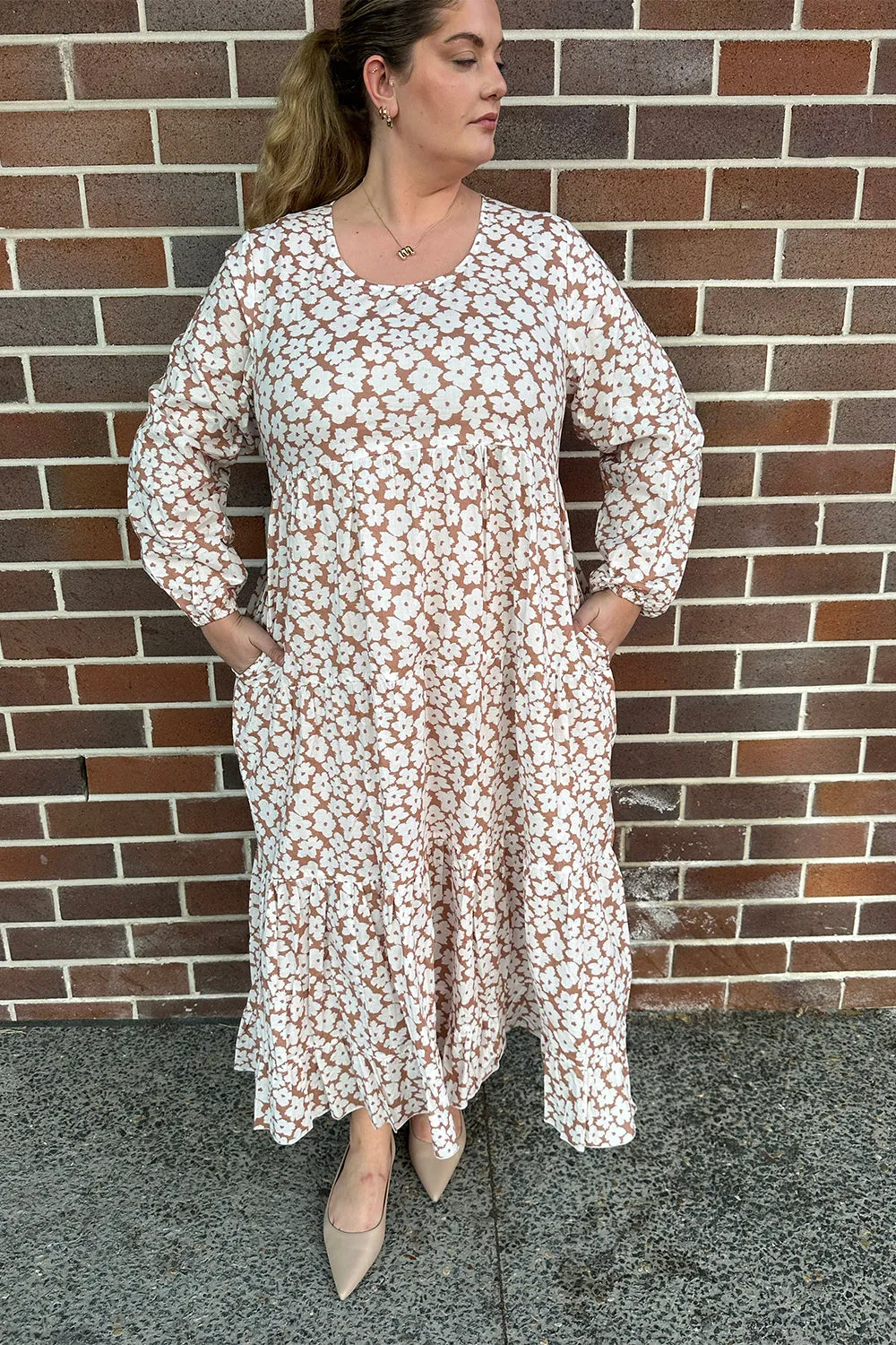 Sabre Long Sleeve Dress in Osaka Beige sold by Adrift product image thumbnail 3