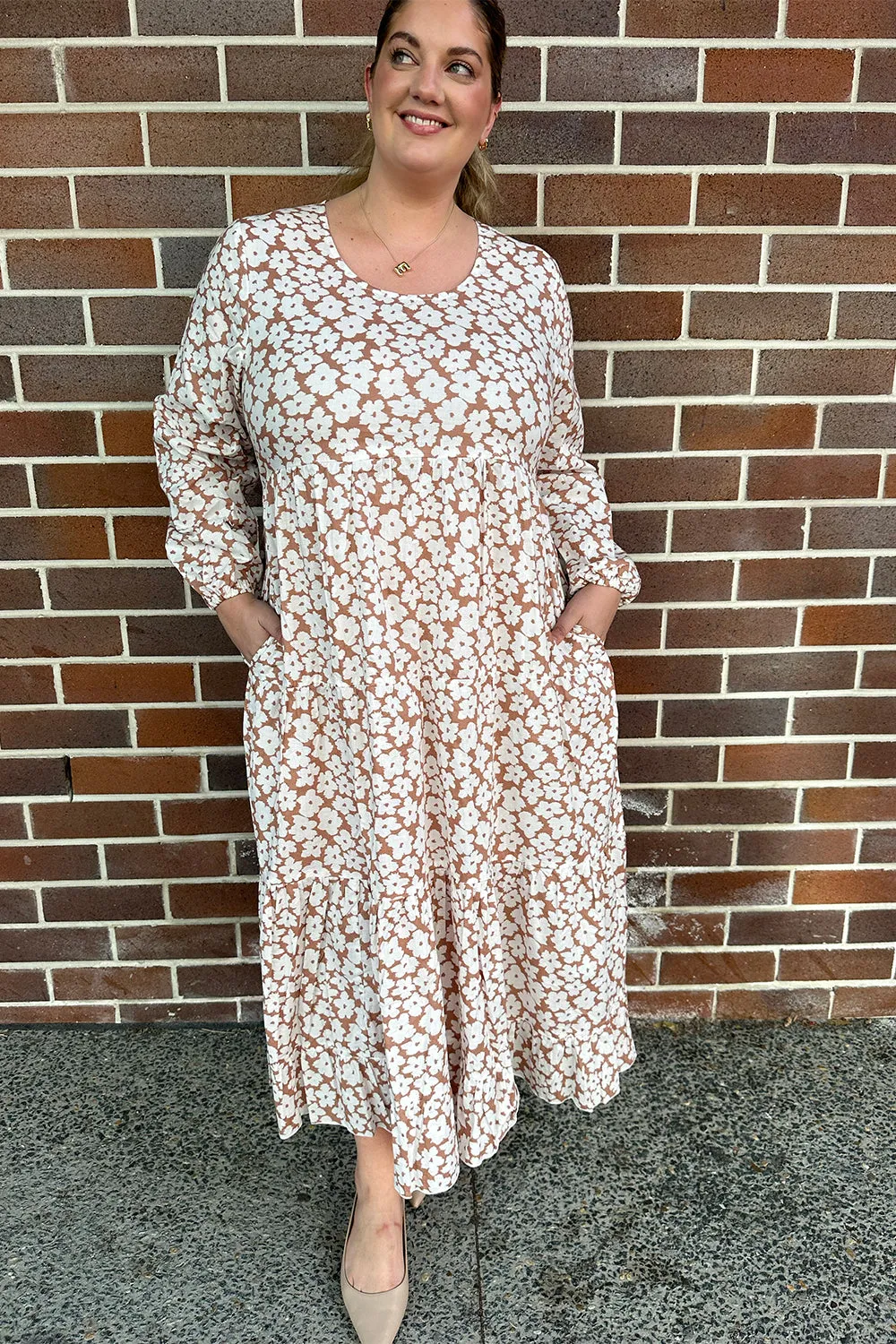 Sabre Long Sleeve Dress in Osaka Beige sold by Adrift product image thumbnail 4