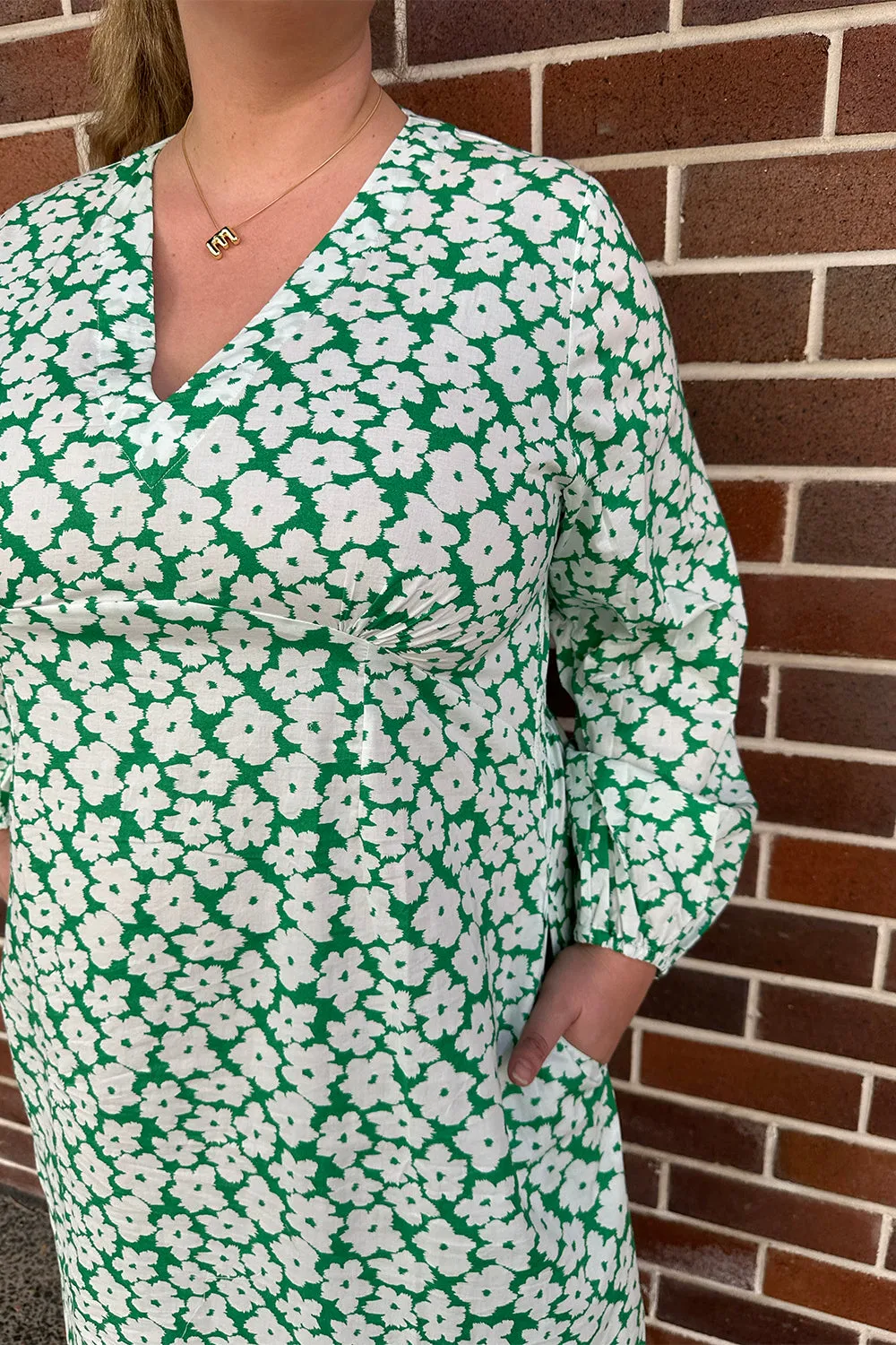 Farrah Long Sleeve Dress in Osaka Green sold by Adrift product image thumbnail 2