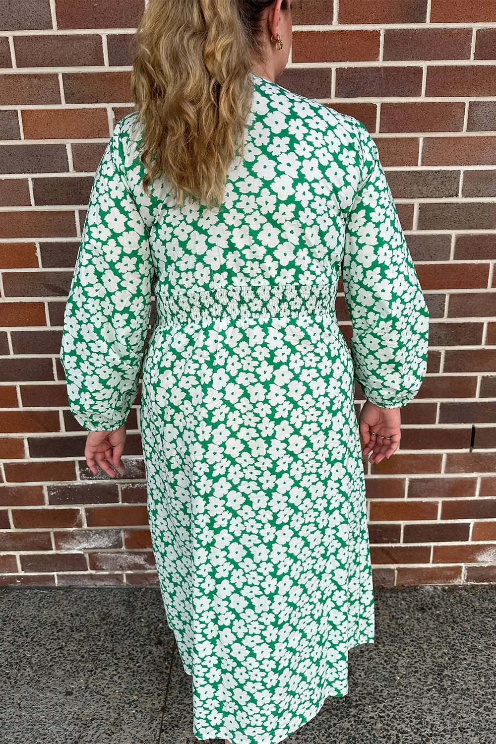 Farrah Long Sleeve Dress in Osaka Green sold by Adrift product image thumbnail 4