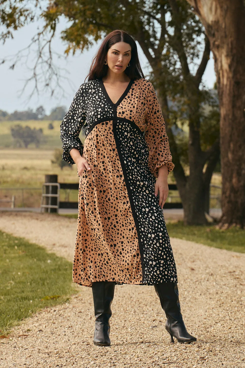 Farrah Midi Dress in Bold Harmony sold by Adrift product image thumbnail 3