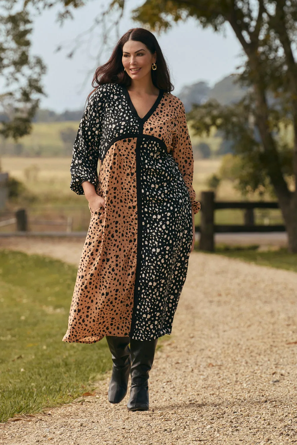 Farrah Midi Dress in Bold Harmony sold by Adrift product image thumbnail 2