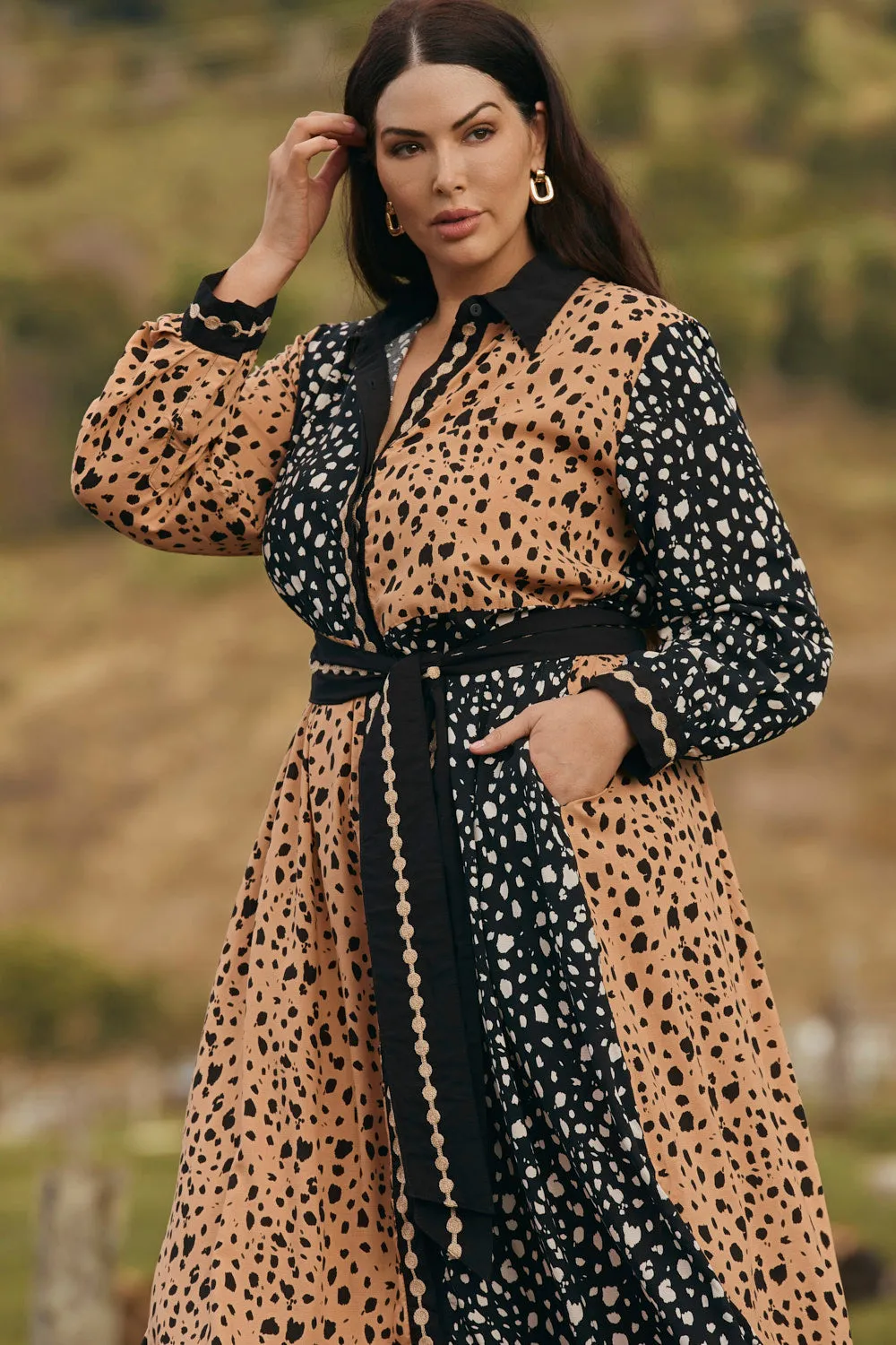 Gracie Tie Dress in Bold Harmony sold by Adrift