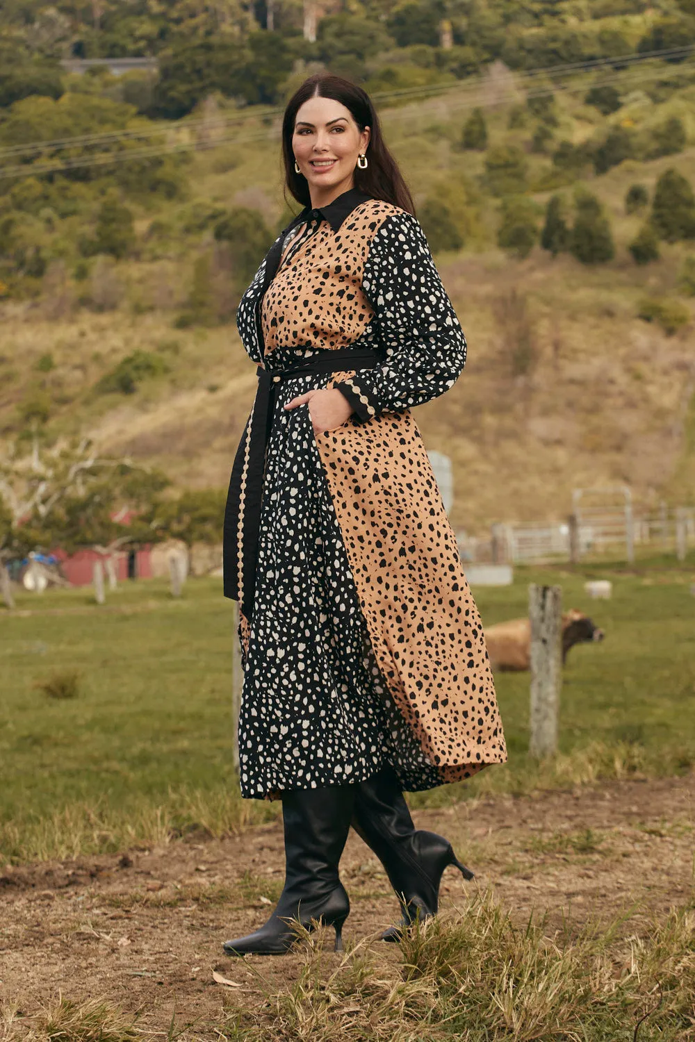 Gracie Tie Dress in Bold Harmony sold by Adrift product image thumbnail 4