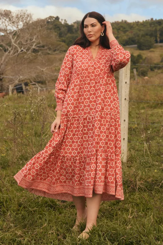 Sabre V-Neck Dress in Lunar Eclipse sold by Adrift