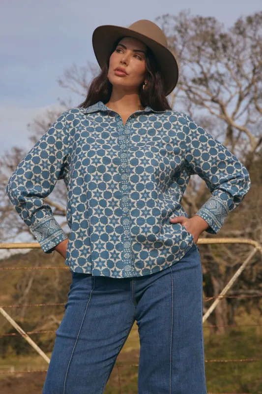 Sam Shirt in Starflower sold by Adrift