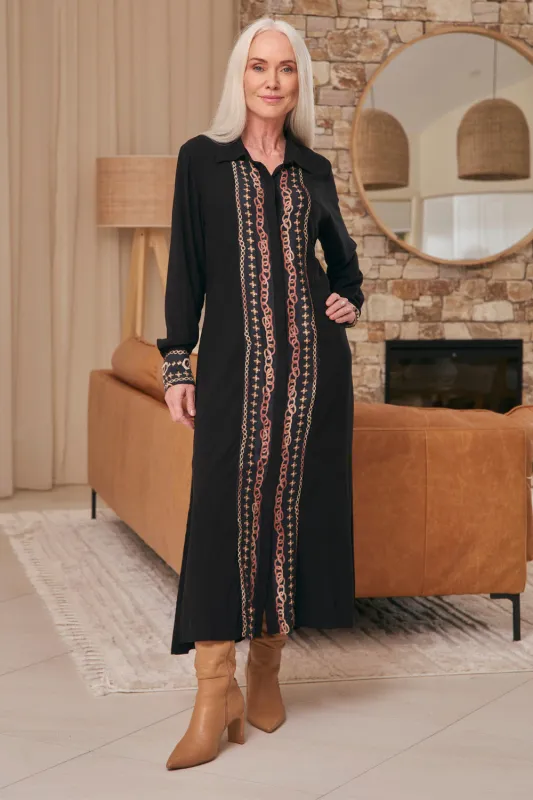 Gracie Tie Dress in Chain Reaction sold by Adrift