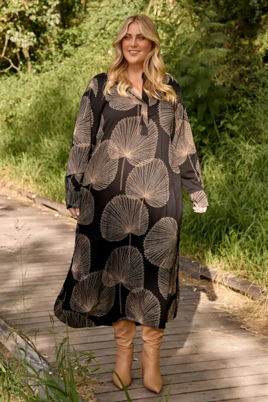 Ella Long Sleeve Dress in Winter Solstice sold by Adrift