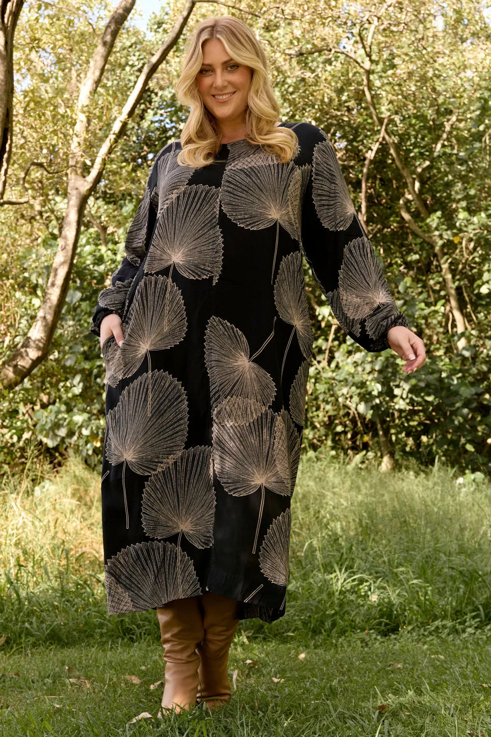 Hazel Midi Dress in Winter Solstice sold by Adrift product image thumbnail 3