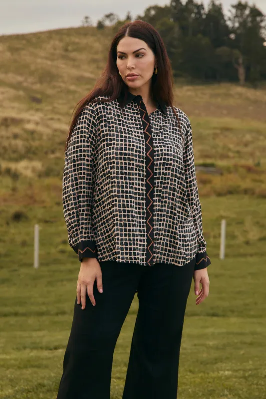 Sam Shirt in Urban Rhythm sold by Adrift