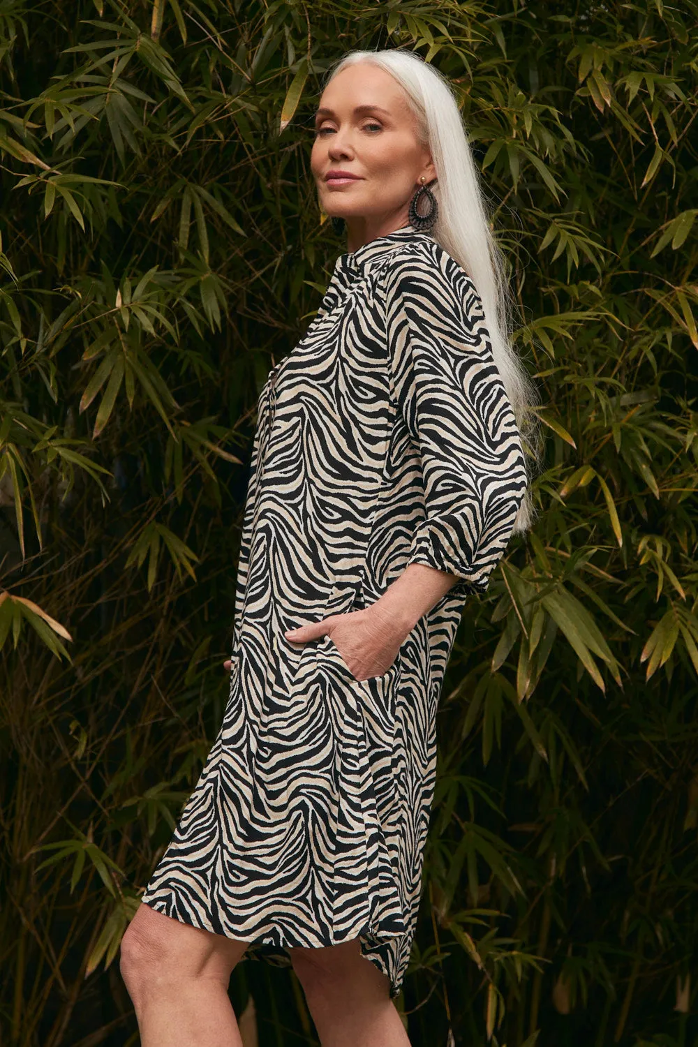 Ella Short Dress in Safari sold by Adrift product image thumbnail 3